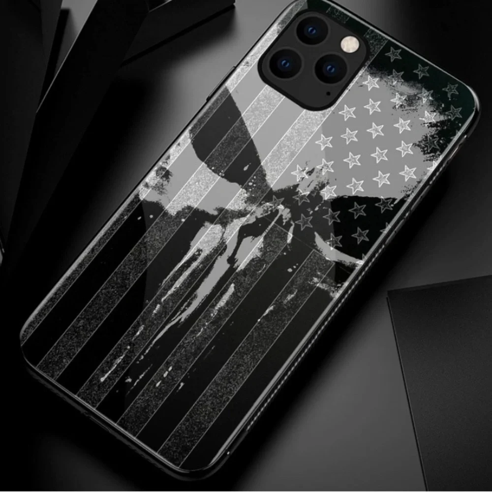 New iPhone 13 Pro Max Case,Black Flag Skull Pattern